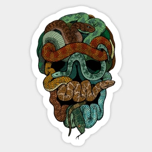 Snake Skull (Rust) Sticker